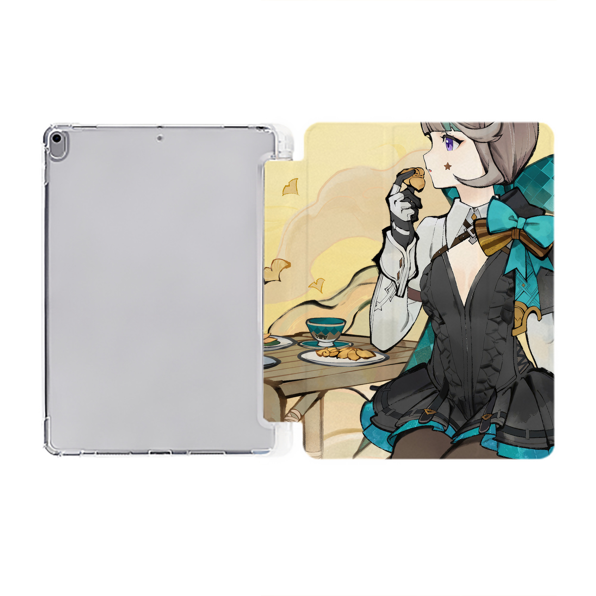 げんし神 genshin IPad ケース ペン収納付き 三つ折りスタンド PUレザー×シリコン 対応機種9.5/10.5/10.9インチ